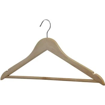 Lorell | Wooden Coat Hangers - for Coat, Clothes, Garment - Wooden, Metal - Natural - 30 / Carton,商家Premium Outlets,价格¥797