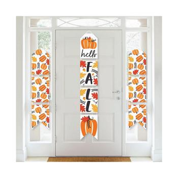 Big Dot of Happiness | Fall Pumpkin - Hanging Vertical Paper Door Banners - Halloween or Thanksgiving Party Wall Decoration Kit - Indoor Door Decor商品图片,