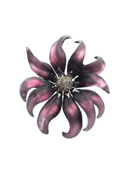 商品Alexis Bittar | Burnt Fleur Two-Tone, Lucite, & Crystal Flower Brooch,商家Saks Fifth Avenue,价格¥4260图片