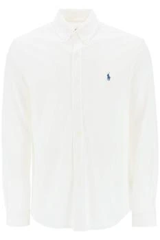 推荐Polo ralph lauren long-sleeved polo shirt in lightweight cotton mesh商品