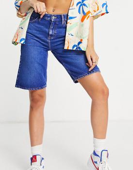 Topshop | Topshop Co ord longline Editor denim short in bright blue商品图片,3.5折×额外9.5折, 额外九五折