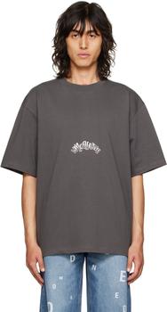 We11done | Gray Printed T-Shirt商品图片,3.6折