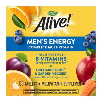 Natures Way | Natures Way Alive Mens Energy Complete Multivitamin, 50 Ea商品图片,