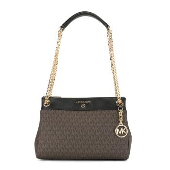 michael kors bradshaw单肩包, Michael Kors | MICHAEL KORS 女士拼色PVC单肩包 30H9GUSL1B-BROWNBLK商品图片 满$100享9.5折, 满折