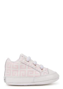 推荐KIDS Pink monogrammed leather sneakers (IT17-IT21)商品