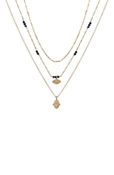 商品LA Rocks | 3-Layer Chain & Charm Pendant Necklace,商家Nordstrom Rack,价格¥89图片