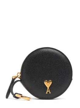 AMI | Paris Paris Leather Round Coin Purse,商家LUISAVIAROMA,价格¥1574