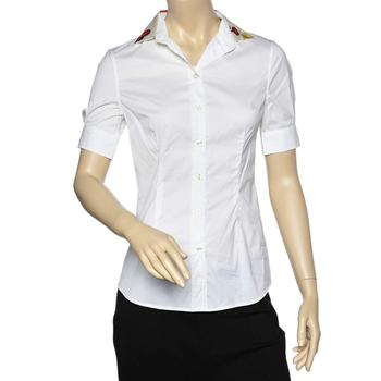 推荐D&G White Cotton Short Sleeve Shirt S商品