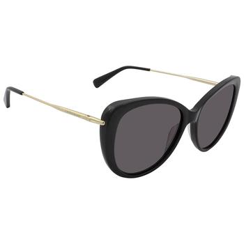 Longchamp | Longchamp Grey Cat Eye Ladies Sunglasses LO674S 001 56商品图片,2.3折