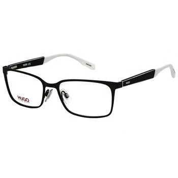 推荐Hugo Men's Eyeglasses - Clear Demo Lens Black White Full Rim Frame | HG 0265 04NL 00商品