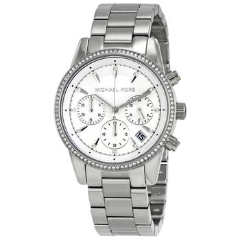 Michael Kors | Michael Kors Ritz Chronograph White Dial Ladies Watch MK6428商品图片,5.3折