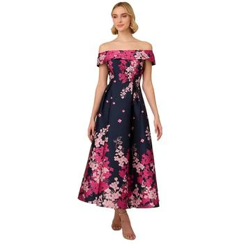 Adrianna Papell | Women's Floral-Print Off-The-Shoulder Dress 