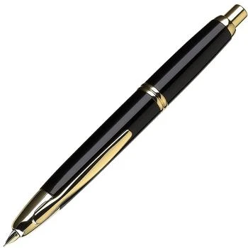 推荐Pilot Fountain Pen - Vanishing Point Black and Gold Trim Barrel, Medium Nib | 60590商品