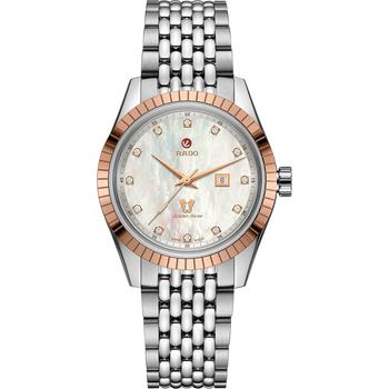 雷达, Rado | Women's Swiss Automatic Golden Horse Diamond (1/10 ct t.w.) Stainless Steel Bracelet Watch 35mm商品图片 