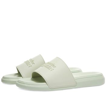 Alexander McQueen | Alexander McQueen Logo Wedge Sole Pool Slide商品图片,5.7折
