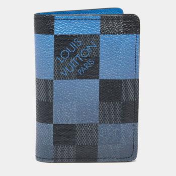 lv钱包, [二手商品] Louis Vuitton | Louis Vuitton Blue Damier Graphite Giant Canvas Pocket Organiser商品图片 7.6折, 满1件减$100, 满减