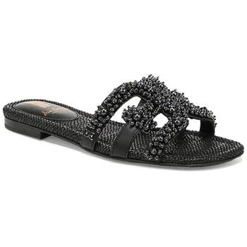 Sam Edelman | Sam Edelman Womens bay perla Embellished Slip On Slide Sandals 6.7折