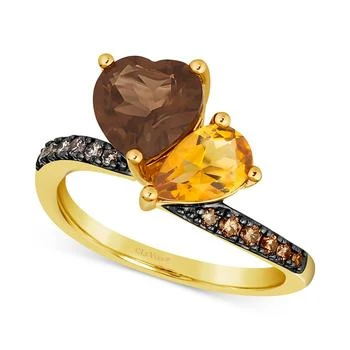 Le Vian | Multi-Gemstone (2-1/4 ct. t.w.) & Diamond (1/5 ct. t.w.) Two Stone Ring in 14k Gold,商家Macy's,价格¥21473