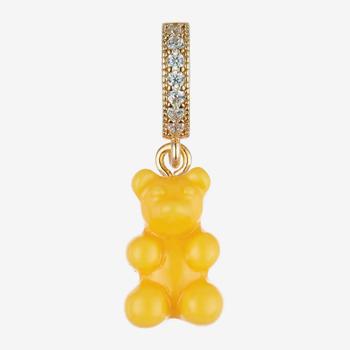 Crystal Haze | Crystal Haze Women's Pave Nostalgia Bear Pendant - New York Taxi Yellow商品图片,额外6.8折, 额外六八折