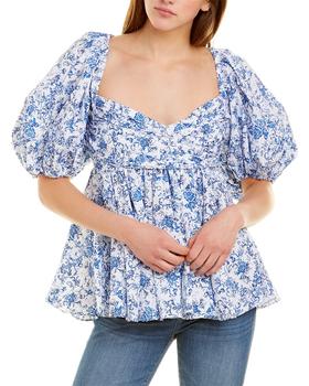CAROLINE CONSTAS图片, CAROLINE CONSTAS | Caroline Constas Short Sleeve Brie Top商品图片 4.5折