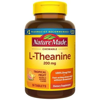 Nature Made | L-Theanine 200 mg Chewable Tablets Tropical Fruit,商家Walgreens,价格¥132