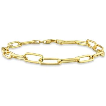 6mm Paperclip Chain Bracelet In Yellow Plated Sterling Silver,价格$37.10