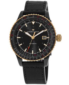 Hamilton | Hamilton Black Dial  Leather Strap Men's Watch H76635730商品图片,6.9折