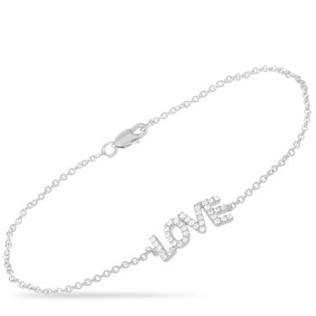 商品LB Exclusive | 14K White Gold 0.30 ct Diamond Love Bracelet,商家Jomashop,价格¥3021图片