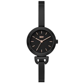 DKNY | Women's Uptown D Black Stainless Steel Bracelet Watch 28mm商品图片,