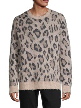 商品Leopard-Pattern Alpaca-Blend Sweater,商家Saks OFF 5TH,价格¥1241图片