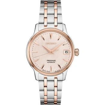 Seiko | Women's Automatic Presage Two-Tone Stainless Steel Bracelet Watch 34mm,商家Macy's,价格¥4027