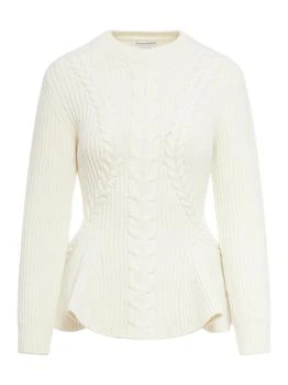 Alexander McQueen | Alexander McQueen Cable-Knit Flared Knitted Jumper 6.4折起