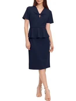 推荐Womens Peplum Keyhole Neck Mini Dress商品