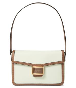 kate spade bag男包, Kate Spade | Katy Color-Blocked Textured Leather Medium Shoulder Bag商品图片 
