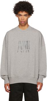 ami卫衣价格, AMI | Gray Paris Sweatshirt商品图片 4.7折