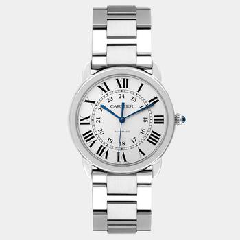 推荐Cartier Silver Stainless Steel Ronde Solo WSRN0012 Women's Wristwatch 36 mm商品