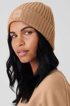 Alo | Cashmere Blend Rib Beanie - Toasted Almond,商家Alo yoga,价格¥734