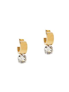 商品24K-Gold-Plated & Crystal Drop Earrings图片