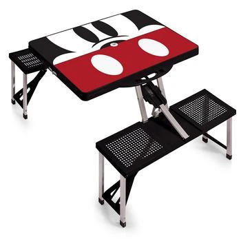 Mickey Mouse Silhouette Picnic Table Portable Folding Table with Seats