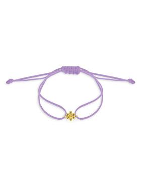 商品14K Gold Flower Purple String Bolo Bracelet图片