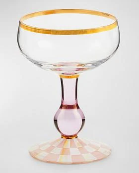 MacKenzie-Childs | Rosy Check Coupe Glass, 11 oz.,商家Neiman Marcus,价格¥570