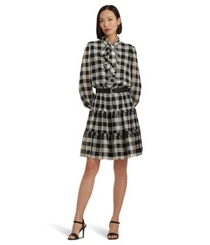 推荐Buffalo Check Ruffled Georgette Dress商品