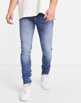 推荐Calvin Klein Jeans super skinny fit jeans in mid wash商品