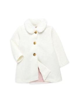 商品Purple Rose | Baby Girl's 2-Piece Faux Fur Trim Jacket & Dress Set,商家Saks OFF 5TH,价格¥196图片