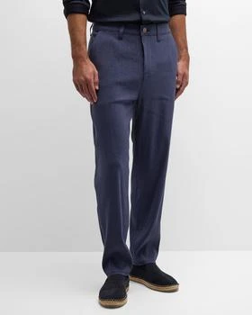 推荐Men's Hugh Linen-Blend Trousers商品