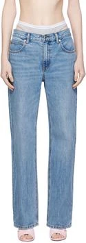 Alexander Wang | Blue Layered Jeans,商家Ssense US,价格¥2374