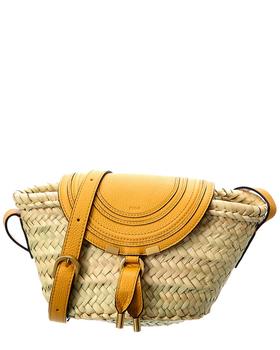chloe tote真假, Chloé | Chloe Marcie Small Raffia & Leather Basket Tote商品图片 6.7折