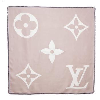 lv丝巾, [二手商品] Louis Vuitton | Louis Vuitton Rose Giant Id Silk Square Scarf商品图片 7.7折, 满1件减$100, 满减