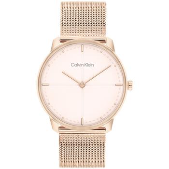 手表女ck, Calvin Klein | Unisex Carnation Gold-Tone Stainless Steel Mesh Bracelet Watch, 35mm商品图片 