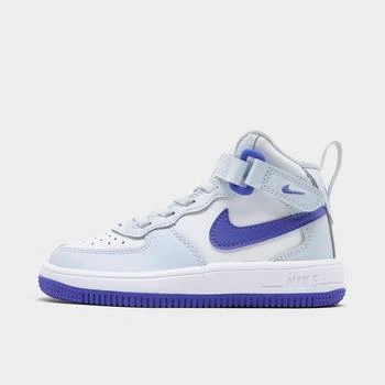 NIKE | Little Kids' Nike Air Force 1 Mid EasyOn Stretch Lace Casual Shoes 满$100减$10, 满减